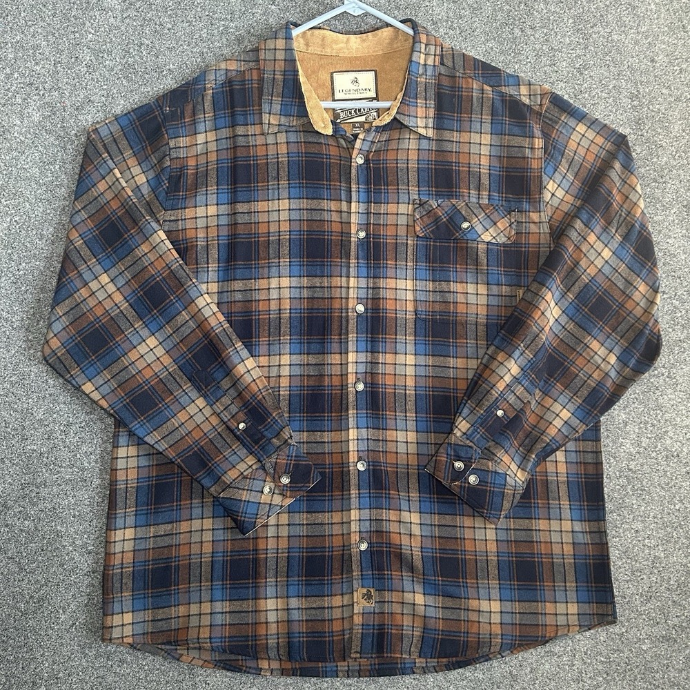 Legendary Whitetails Flannel Plaid BUCK CAMP Shirt - Brownstone - Men's‎ XL